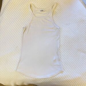 LNA White Tank Top